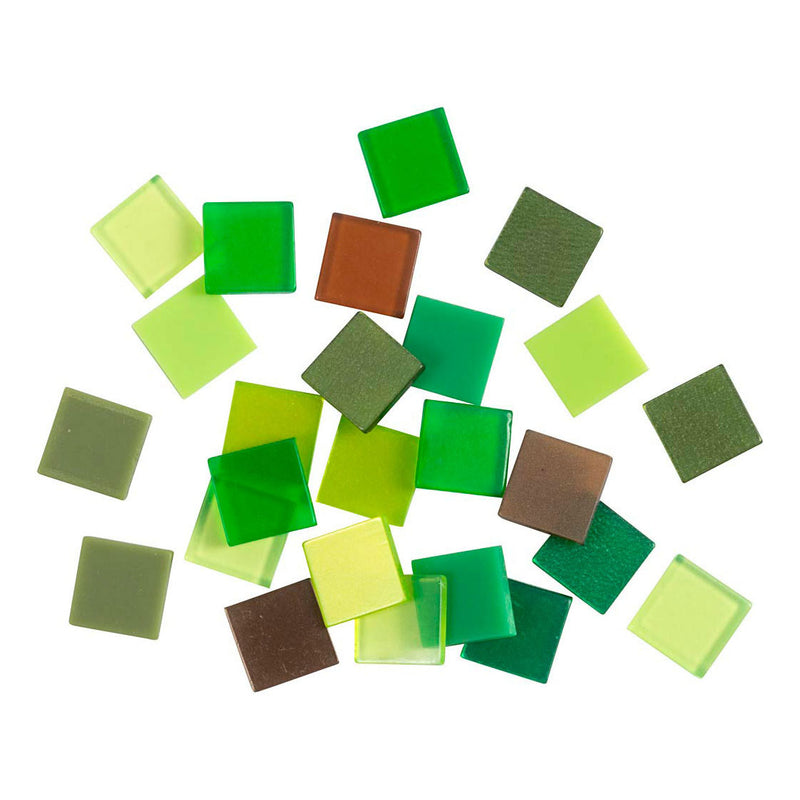 Load image into Gallery viewer, Creativ company mini mozaiek groen glitter 10x10mm, 25 gram

