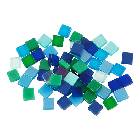 Creativ company mini mozaiek blauw groen 5x5mm, 25 gram