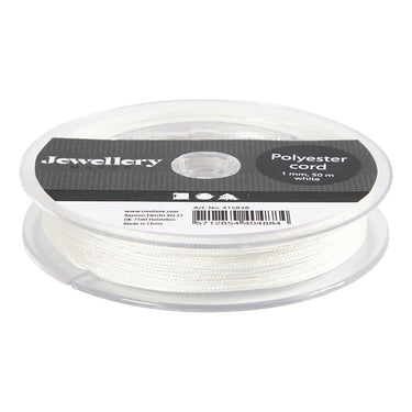 Creativ company polyester koord wit, 50m