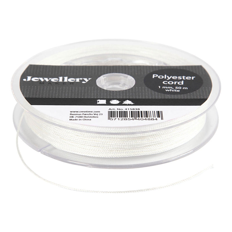 Load image into Gallery viewer, Creativ company polyester koord wit, 50m
