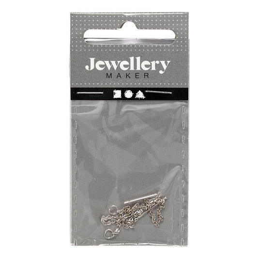 Creativ company oorbellen van ketting verzilverd, 1 paar