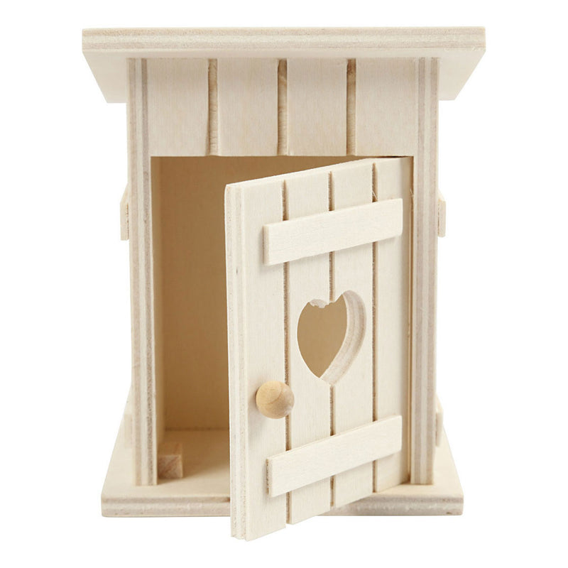 Load image into Gallery viewer, Creativ company houten mini toilethuis, 6,5x6,5x8cm
