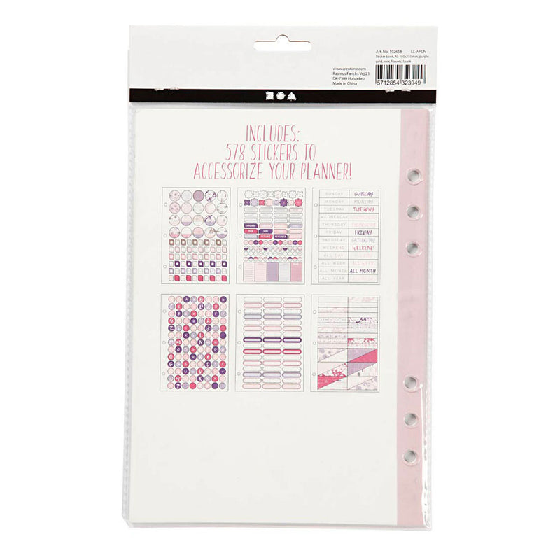 Load image into Gallery viewer, Creativ company stickerboek bloemen a5 voor planner, 578st.

