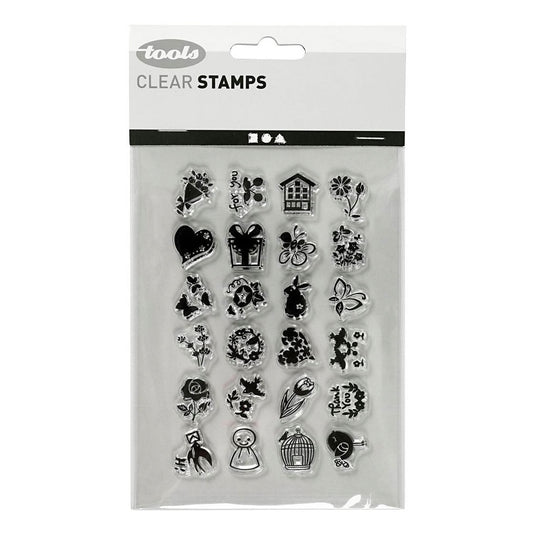 Creativ company silicone stempels kleine lieve groetjes, 1 vel