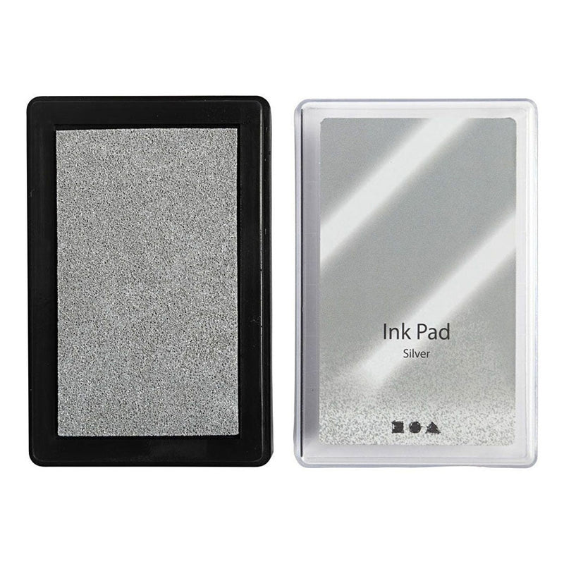 Load image into Gallery viewer, Creativ company stempelinkt, zilver, h: 2 cm, afm 9x6 cm, 1 stuk
