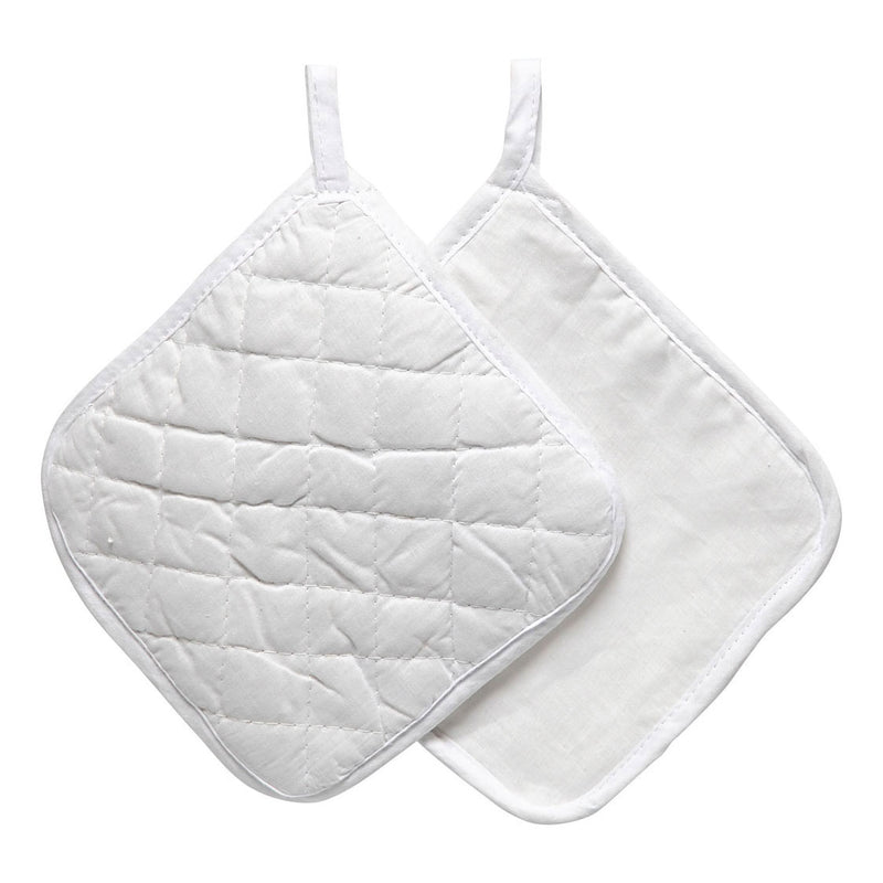 Load image into Gallery viewer, Creativ company pannenlappen wit 20x20cm, 1 paar
