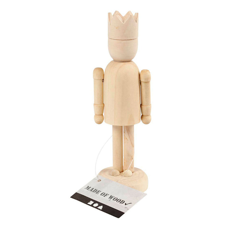 Load image into Gallery viewer, Creativ company houten figuur met kroon, 13cm
