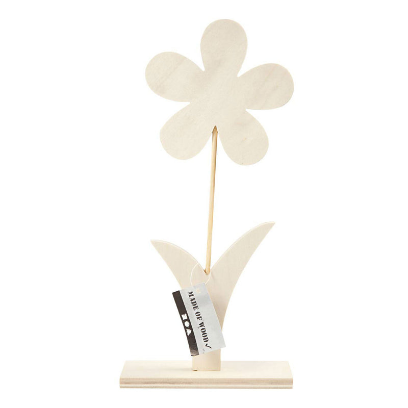 Load image into Gallery viewer, Creativ company houten bloem met voet, 26cm
