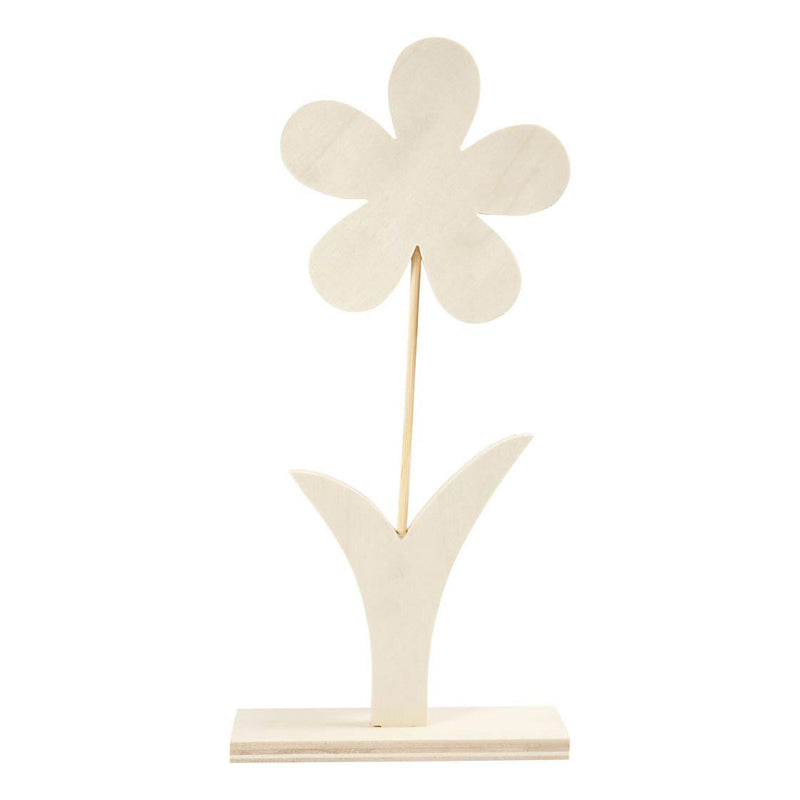 Load image into Gallery viewer, Creativ company houten bloem met voet, 26cm
