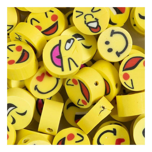 Creativ company http: www.cchobby.nl figuurkralen-emoji-d-10-mm-gatgrootte-1-5-mm-60-stuk-1-doos