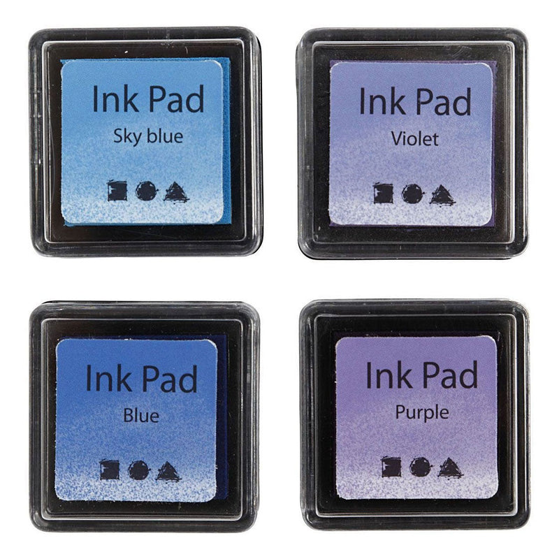 Load image into Gallery viewer, Creativ company stempelinkt blauw tinten paars, 4st.
