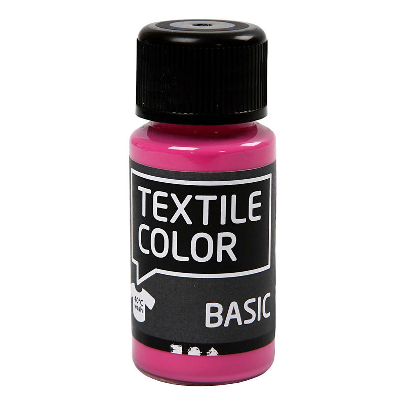 Load image into Gallery viewer, Creativ company textile color semi-dekkende textielverf - roze, 50ml
