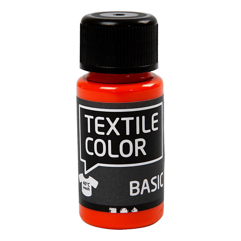 Load image into Gallery viewer, Creativ company textile color semi-dekkende textielverf - oranje, 50ml
