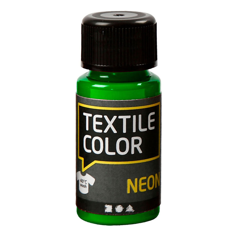 Load image into Gallery viewer, Creativ company textile color dekkende textielverf - neon groen, 50ml
