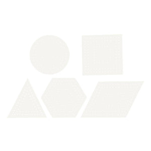 Creativ company kruissteken karton wit geometrisch, 20st.