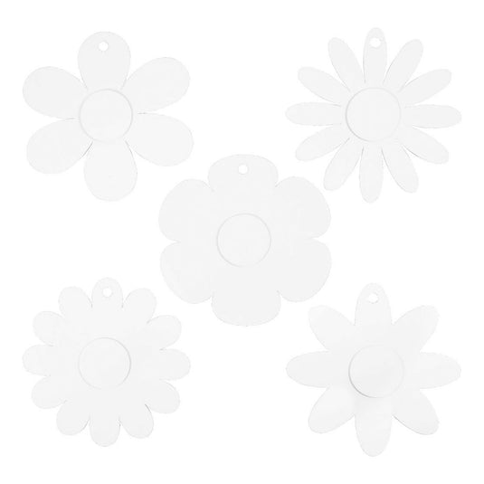Creativ company bloemen, d 20 cm, 400 gr, wit, 5x3 stuk 1 doos