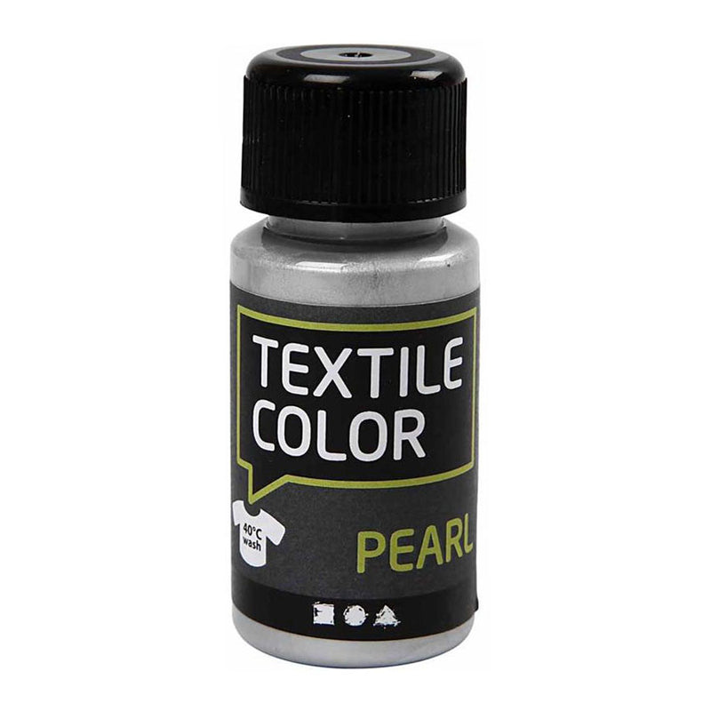 Load image into Gallery viewer, Creativ company textile color dekkende textielverf - zilver parelmoer, 50ml

