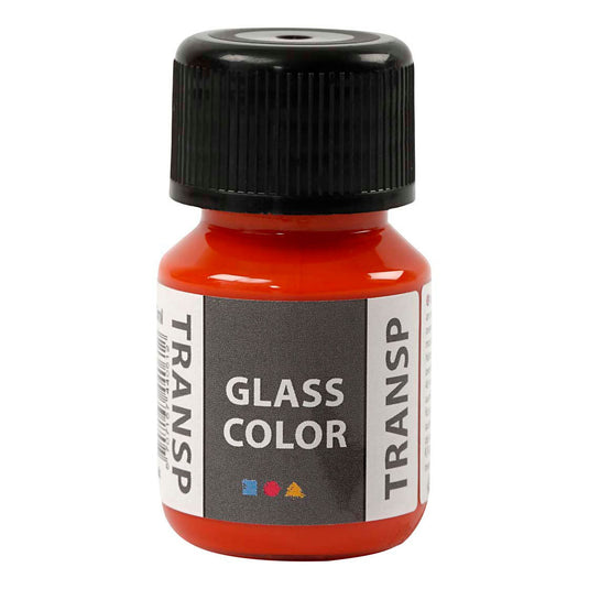 Creativ company glass color transparante verf - oranje, 30ml