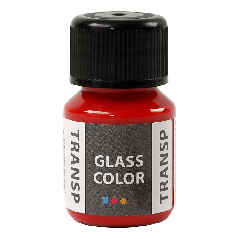 Load image into Gallery viewer, Creativ company glass color transparante verf - rood, 30ml
