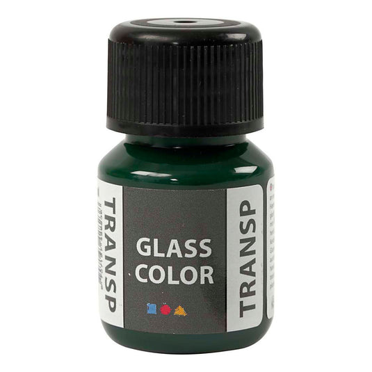 Creativ company glass color transparante verf - briliant groen, 30ml