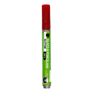 Creativ company glas- en porseleinstift glitter semi-dekkend - donkerrood