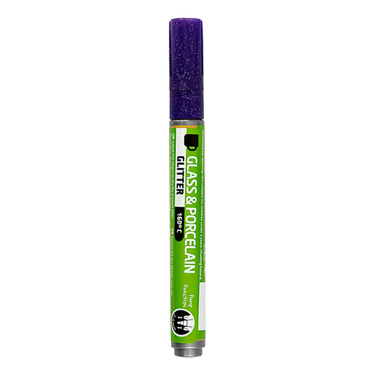 Creativ company glas- en porseleinstift glitter semi-dekkend - violet