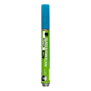 Creativ company glas- en porseleinstift glitter semi-dekkend - turquoise