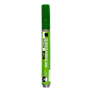 Creativ company glas- en porseleinstift glitter semi-dekkend - lichtgroen