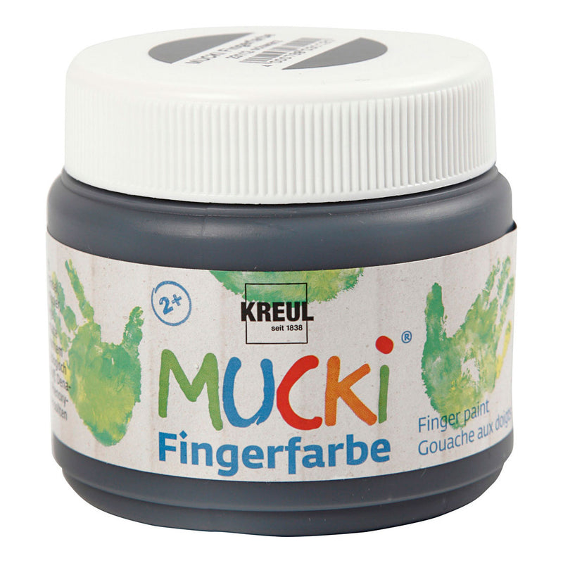 Load image into Gallery viewer, Creativ company mucki vingerverf - zwart, 150ml
