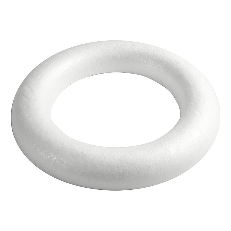 Load image into Gallery viewer, Creativ company styropor ring wit met platte achterkant, 35cm
