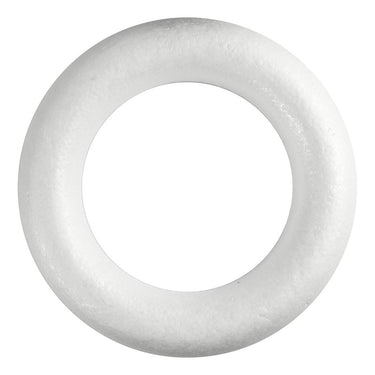 Creativ company styropor ring wit met platte achterkant, 35cm