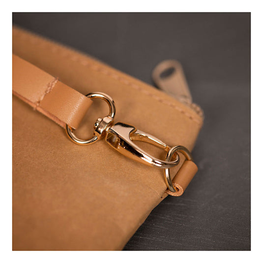 Creativ company faux leather tasje bruin, 21x18cm
