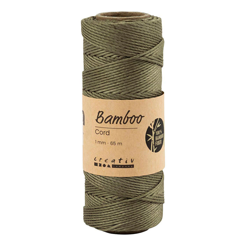 Load image into Gallery viewer, Creativ company bamboekoord olijfbruin, 65m
