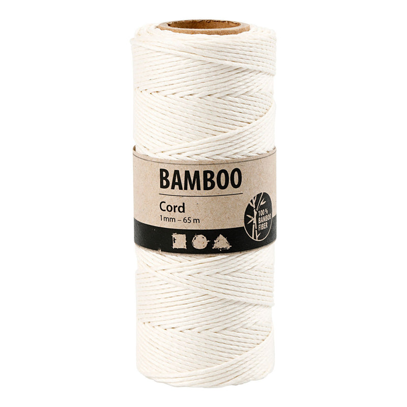 Load image into Gallery viewer, Creativ company bamboekoord wit, 65m
