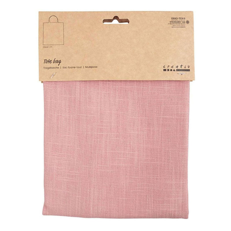 Load image into Gallery viewer, Creativ company draagtas katoen roze, 38x42cm

