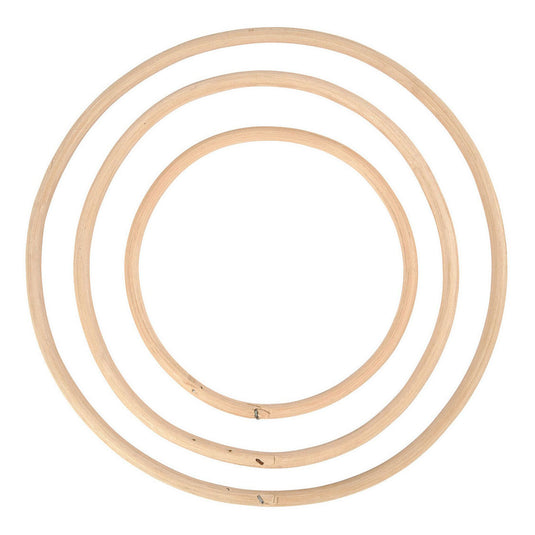 Creativ company bamboe ringen 15,3-25,5 cm naturel 3 stuks