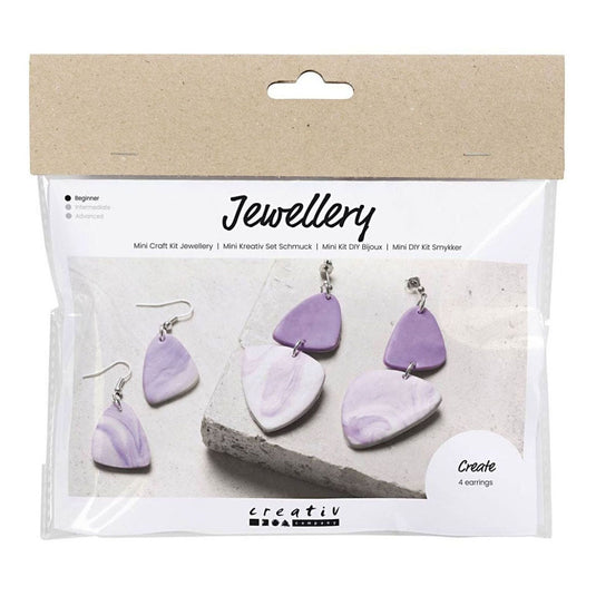 Creative company mini hobbyset sieraden oorbellen paars