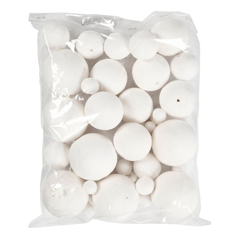 Afbeelding laden in galerijviewer, Creativ company katoen ballen wit, 42st.
