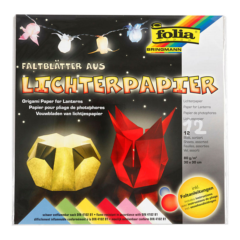 Load image into Gallery viewer, Creativ company lantaarnpapier standaardkleuren 30x30cm , 12 vellen
