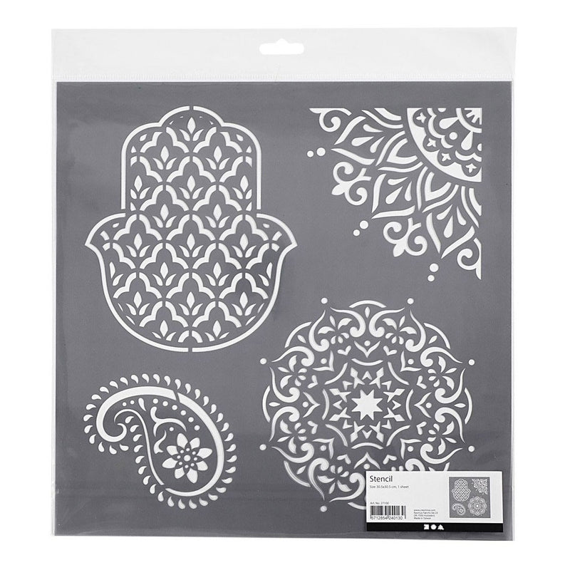 Load image into Gallery viewer, Creativ company sjabloon etnische motieven, 30,5x30,5cm
