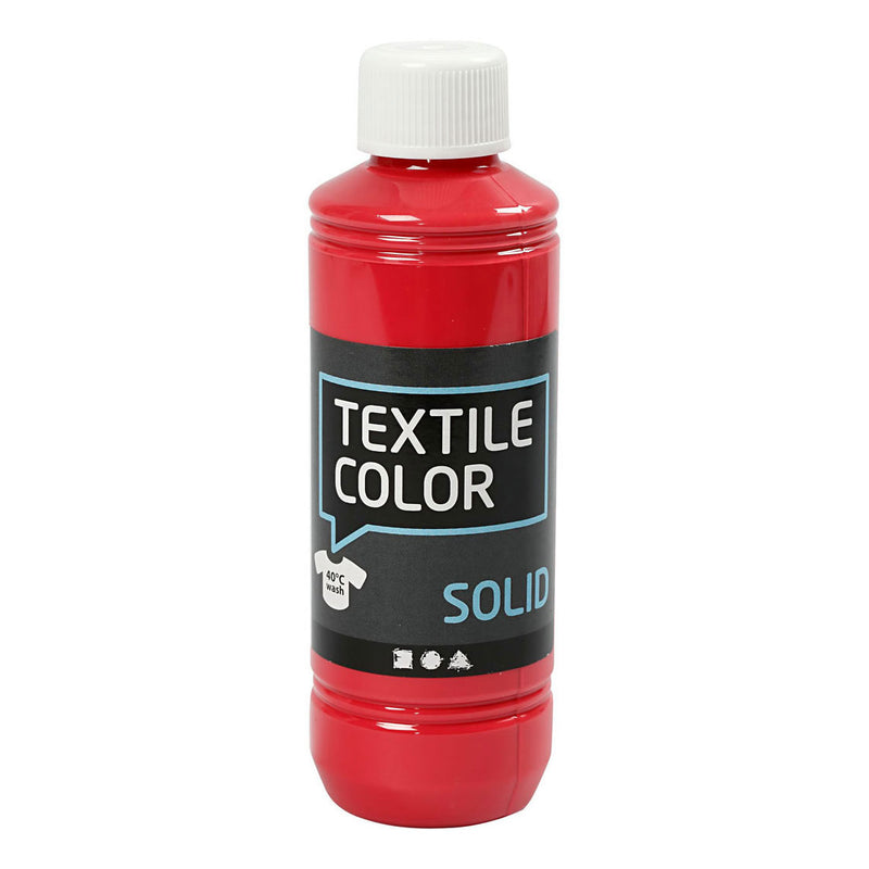 Load image into Gallery viewer, Creativ company textile color dekkende textielverf - rood, 250ml
