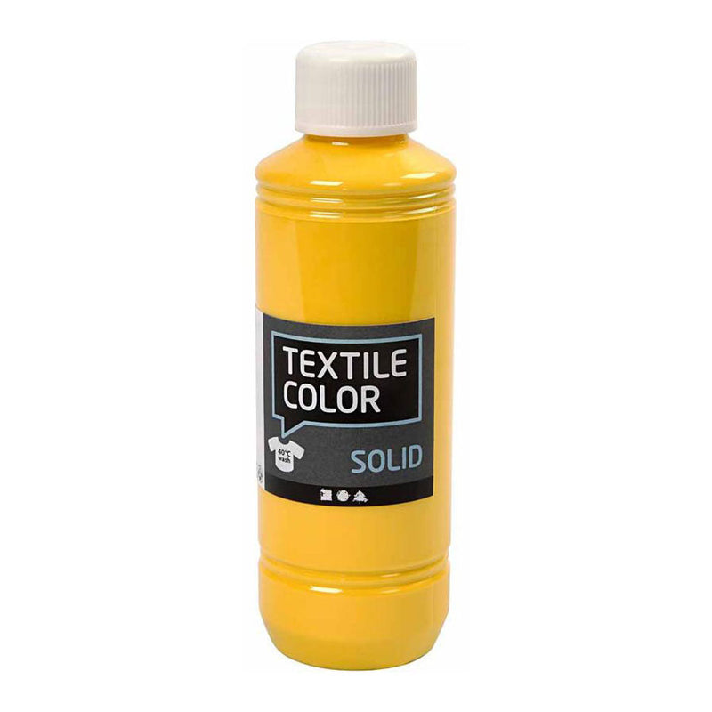 Load image into Gallery viewer, Creativ company textile color dekkende textielverf - geel, 250ml
