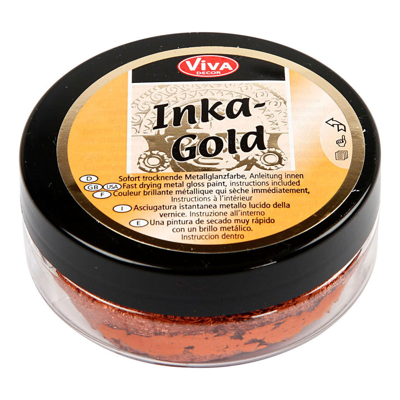 Load image into Gallery viewer, Creativ company inka-gold glanswax - koper, 50ml
