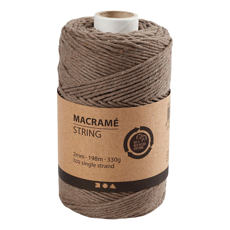Load image into Gallery viewer, Creativ company macrame koord lichtbruin, 198m

