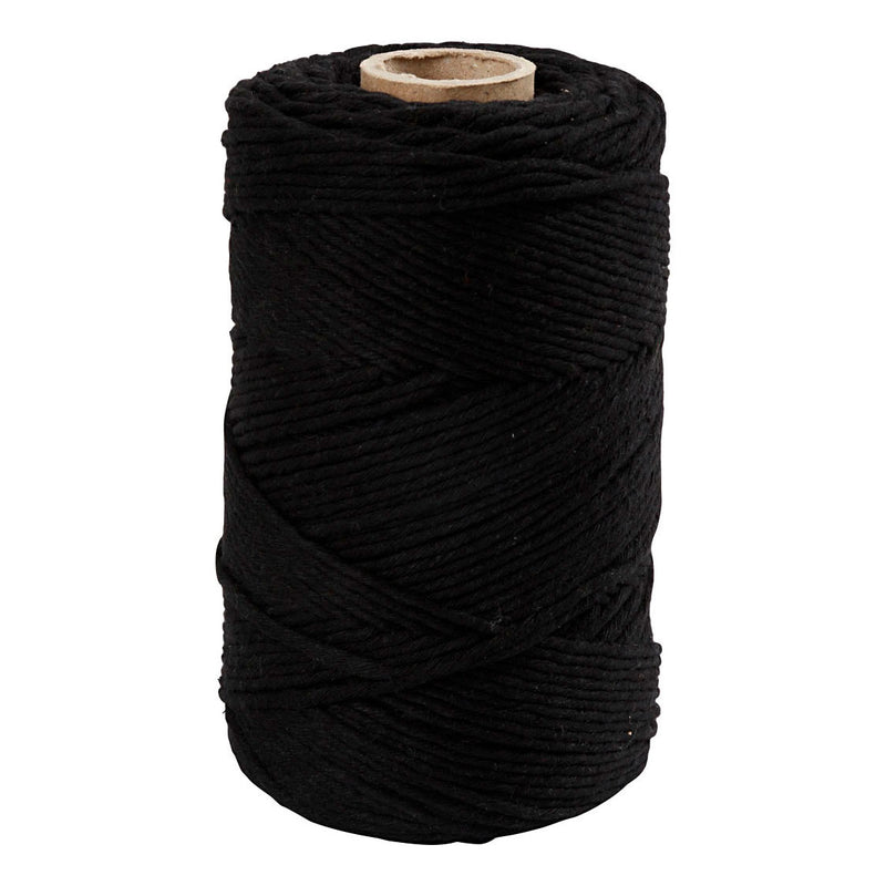Load image into Gallery viewer, Creativ company macrame koord zwart, 198m
