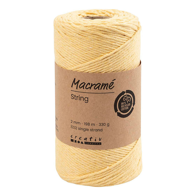 Load image into Gallery viewer, Creativ company macrame koord lichtgeel, 198m

