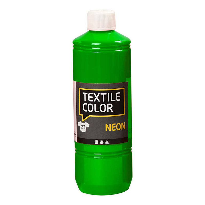 Load image into Gallery viewer, Creativ company textile color semi-dekkende textielverf - neon groen, 500ml
