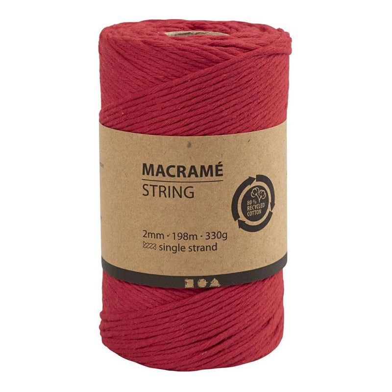 Load image into Gallery viewer, Creativ company macrame koord - rood, 198m
