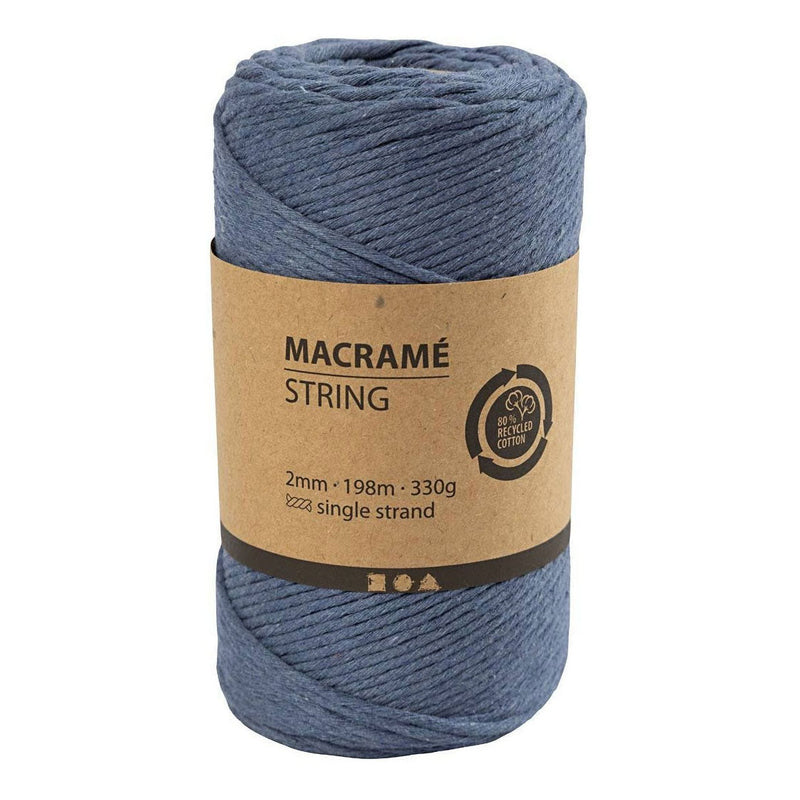 Load image into Gallery viewer, Creativ company macrame koord - blauw, 198m
