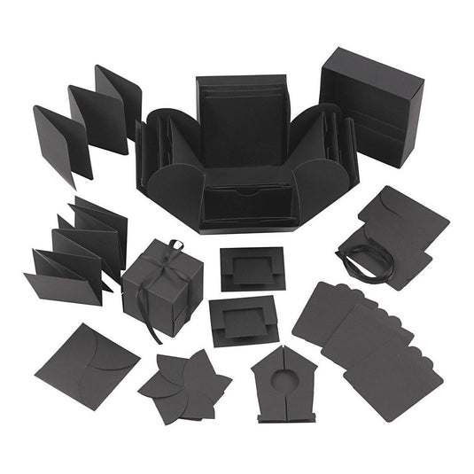 Creativ company explosion box geschenkdoos zwart set